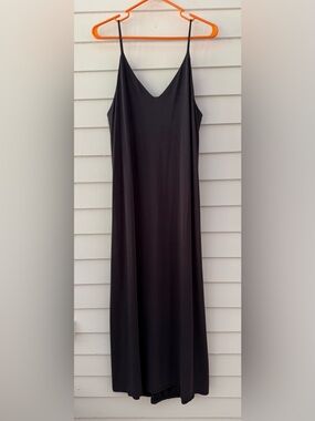 COA Made in California Minimalist Maxi Slip Dress Charcoal Gray Size 3/Large